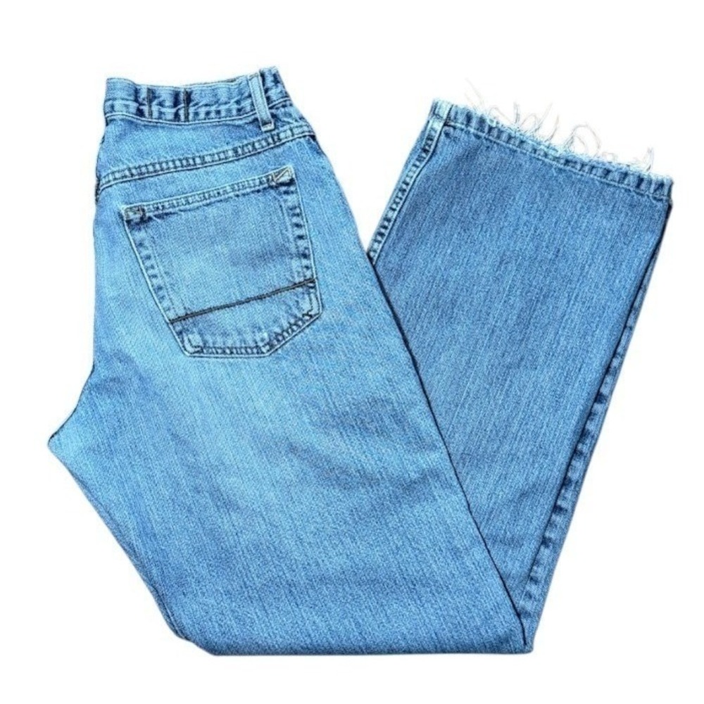 Vintage Y2K 90s Lee Dungarees Low Rise Light Wash Straight Leg Denim Jeans 32x30